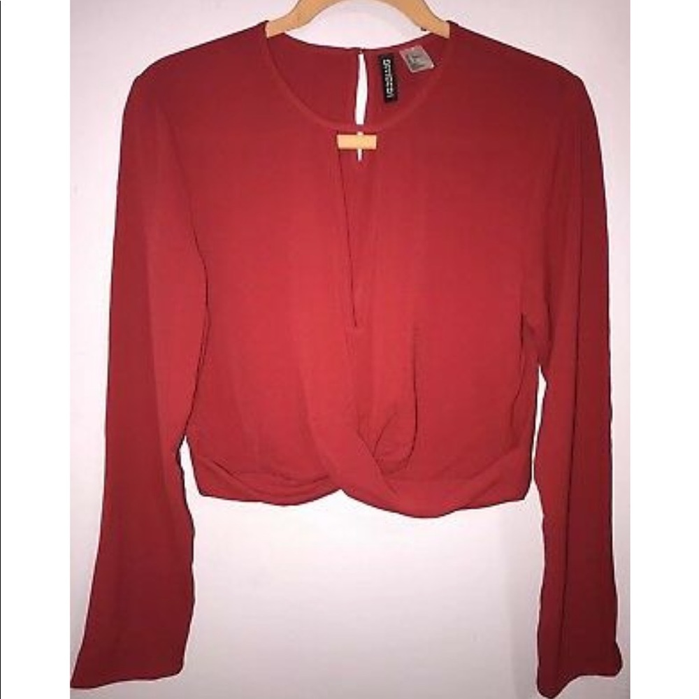 H&M chiffon crop top